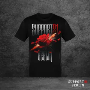 T-Shirt Support 81 Bullet Rose Schwarz