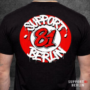 T-Shirt Support 81 Berlin Schwarz