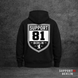 Hoodie Support 81 Berlin Badge Schwarz
