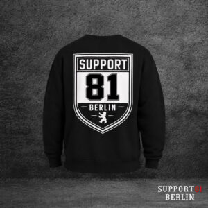 Pullover Support 81 Berlin Badge Schwarz