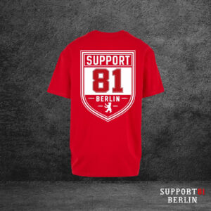 T-Shirt Support 81 Berlin Badge Rot