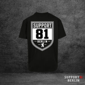 T-Shirt Support 81 Berlin Badge Schwarz